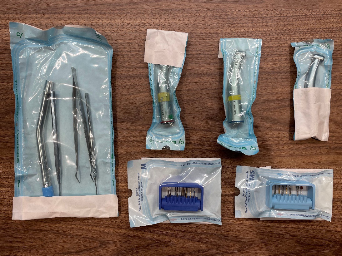 袖ケ浦駅前まるやま歯科こども歯科では個別でパック滅菌をしておくことで、使用する直前まで滅菌された状態を保つ事ができます。